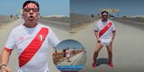 Ricardo Rondón prometió y cumplió: Corrió en calzoncillo por la Panamericana Sur [VIDEO]
