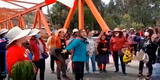 Huancayo: agricultores de bloquean puente y piden presencia de Pedro Castillo en la región