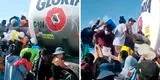 Paro de transportistas en Ica: pobladores saquean con balde en mano camión de empresa Gloria [VIDEO]
