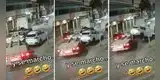 Deja su carro estacionado en medio de la pista y chofer de carga le da épica lección [VIDEO]