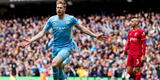 Manchester City vs. Liverpool: Kevin de Bruyne abrió el marcador en el clásico de Premier League
