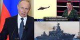 “Comenzó la tercera guerra mundial”: así informó la TV estatal rusa ataque ucraniano en el crucero Moskva
