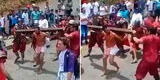 ‘Jesús’ de Venezuela se defiende a patadas de los latigazos que recibió durante el viacrucis [VIDEO]