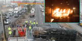 Panamericana Sur: Auto y cisterna con 12 mil galones de petróleo se incendian tras chocarse [VIDEO]