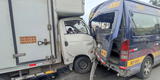 Ventanilla: accidente entre combi y furgoneta deja a 4 menores heridos
