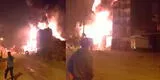 SMP: incendio de grandes proporciones consume almacén en la Av. Los Alisos con Canta Callao [VIDEO]