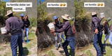 Peruana sujeta a su papá para que le echen agua, pero sucede lo impensado y escena es viral en TikTok