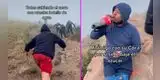 Hace ejercicio escalando un cerro, pero lleva su botella de 'Coca Cola' para 'hidratarse' [VIDEO]