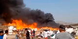 Lurigancho-Chosica: reportan gigantesco incendio en fábrica de drywall