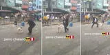 Peruano baila al ritmo de salsa en plena calle, pero su perro se roba el show con sus singulares pasos