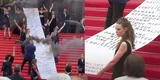Cannes 2022: Colectivo ingresa a la alfombra roja y comparte mensaje en contra de la violencia a la mujer