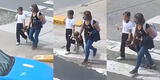 TikTok: Madre e hija toman de las patitas a su perrito que no quería cruzar la pista por miedo y escena hace llorar