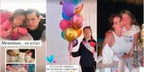 Gino Pesaressi y Mariana Vértiz se unen para celebrar los 8 años de su hija Gia [VIDEO]