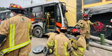 Miraflores: Bus de transporte publico se estrella contra una joyería [VIDEO]