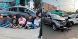 Comas: PNP frustra la huida de cinco marcas que acababan de robar una camioneta