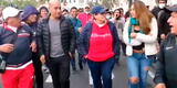 Lourdes Alcorta intenta darse baño de popularidad en marcha contra Pedro Castillo, pero la botan a insultos