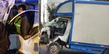 Santa Anita: furgoneta se estrella contra edificio y chofer queda herido [VIDEO]