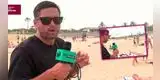 Pedro García recorre las playas, se topa con bañistas y le hacen fuerte apuesta: “Te rapas el pelo”