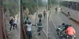 Delincuente intenta robar a mujer, pero un grupo de hombres baja de un bus y le dan tremenda golpiza [VIDEO]