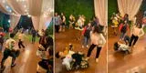 Peruana se anima a bailar caporales con grupo de bailarines y se roba el show con sus peculiares pasos