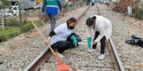 Cercado de Lima: más de 260 jóvenes voluntarios limpiaron los rieles del tren a lo largo de 17 cuadras [VIDEO]