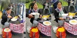 Peruana sorprende con su ingeniosa forma de ahorrar platos para vender su comida en las calles del Centro de Lima [VIDEO]