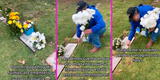Van al cementerio a visitar a su abuelita, le rezan y le dejan flores, pero no era ella: “Le pedimos perdón” [VIDEO]