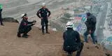 Chorrillos: un hombre fue rescatado por los policías cuando intentaba lanzarse del Morro Solar [VIDEO]