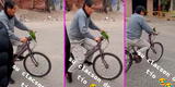 Adulto mayor lleva su lorito en la bici y le da peculiar función: “El timbre de los Picapiedras” [VIDEO]