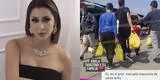 Karla Tarazona es sorprendida realizando compras en el Mercado Mayorista de Santa Anita [VIDEO]