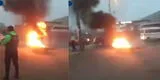 Paro de transporte público: reportan bloqueo de vías y quema de llantas en Puente Piedra [VIDEO]