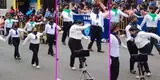 Joven participa en desfile, pero tacos le juegan una mala pasada en plena marcha: “¿Se puso a bailar samba?” [VIDEO]