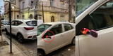 Captan el singular método que joven empleó tras quedarse sin retrovisores de su carro y es viral: "Pa' tu libro" [VIDEO]