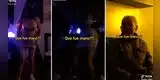Jóvenes bailan perreo old school mientras adulto mayor está a un lado observando todo con curiosa reacción