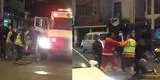 Pueblo Libre: Bomberos se agarran a golpes con ocupantes de un camión de mudanzas [VIDEO]