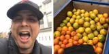 Andy V se recursea vendiendo mandarinas en triciclo: “10 soles pe, lo jiuston” [VIDEO]