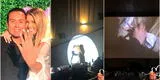 Richard Acuña habría alquilado sala de cine para arrodillarse frente a Brunella: Familiares participaron en sorpresa [VIDEO]