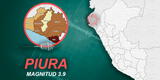 Fuerte sismo de 3.9 grados alertó a los pobladores de Piura este lunes