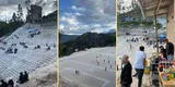 Cancha de arena en Cajamarca se vuelve viral en TikTok al tener gradas y palcos en el cerro: "Se prendieron las luces" [VIDEO]