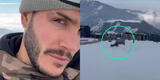Mario Irivarren practica esquí en la nieve y sufre aparatoso accidente: "Me duele mi cara" [VIDEO]