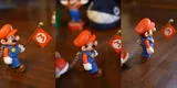 Fiestas Patrias: Hace ‘marchar’ a Mario Bros de juguete con su bandera y peculiar video es viral