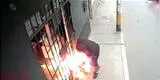 Huaral: capturan a extorsionador que casi se quema al prender fuego a local comercial [VIDEO]