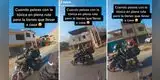 Motociclista peruano capta a pareja en singular escena en plena ruta y reacción es viral: “¿Qué fue mano?”
