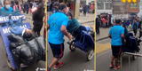 Captan a señor llevando a su hijita de una singular manera en carreta y usuarios en TikTok lo felicitan: "Papá luchón" [VIDEO]