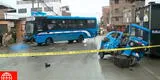 VMT: pareja madrugó para trabajar en su mototaxi y mueren tras impactar violentamente contra bus [VIDEO]