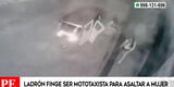 VMT: delincuente finge ser mototaxista para asaltar a mujer [VIDEO]