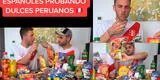 Españoles prueban dulces peruanos, pero tienen inesperada reacción y usuarios los trolean: “Están en nada”
