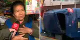 "Dios esquivó el carro": violento choque entre auto y minivan casi mata a anciana que vende periódico en Pueblo Libre