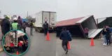 Centro de Lima: Camión con adornos de Navidad se termina volcando en extrañas circunstancias