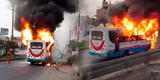 Carabayllo: pasajeros se salvan de milagro tras incendiarse bus de transporte [VIDEO]
